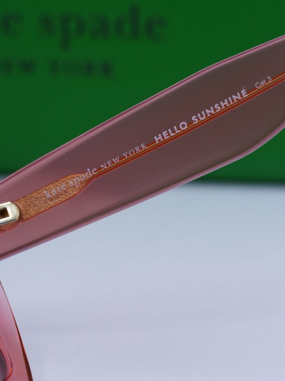 Kate Spade NAOMI/S 0733 HA Square Sunglasses - Transparent Peach /Brown Gradient - Picture 8 of 10